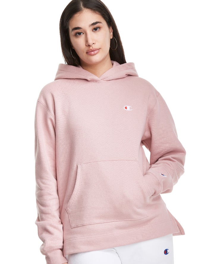 Champion Womens Hoodie NZ - Reverse Weave Open Bottom Beige ( 7965-CHEFX )